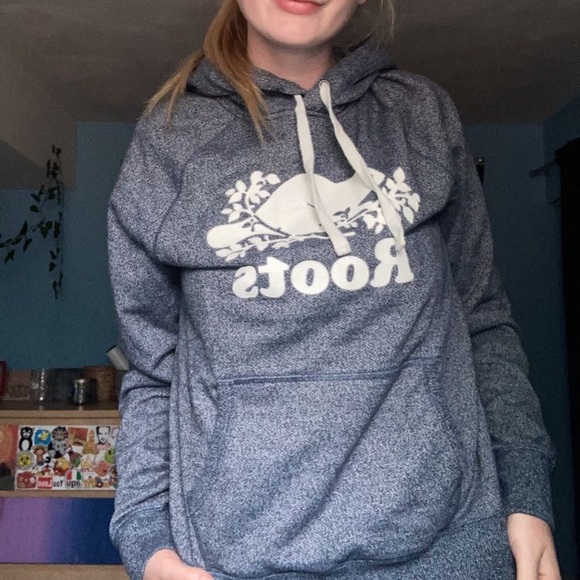 blue and white roots sweatshirt - Picture 2 of 2